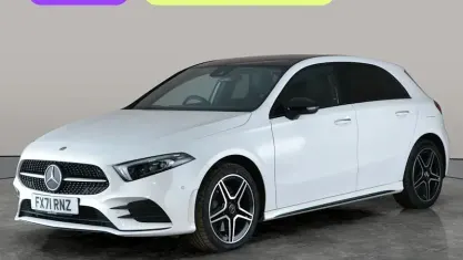 Used Mercedes A250 AMG Line Premium Plus 218 HP (160 kW) 2021 White Hatchback