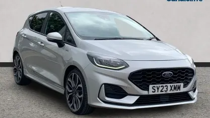 Used Ford Fiesta ST-Line X 100 HP (73 kW) 2023 Moondust silver (premium colour) Hatchback