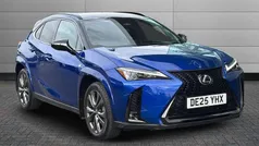 Azure blue with black roof Used 2025 Lexus UX 300h Sport Line SUV | £36,395 (Good price)