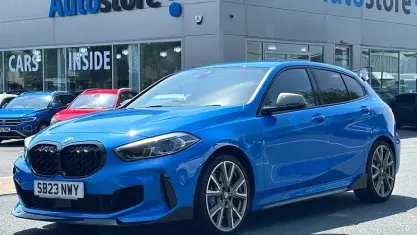 Used BMW M135 Comfort Edition 306 HP (225 kW) 2023 Blue Hatchback