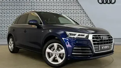 Used Audi Q5 S-Line 190 HP (139 kW) 2018 Blue SUV