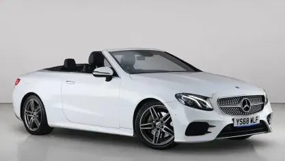 Used Mercedes E220 AMG Line Premium 194 HP (142 kW) 2018 White Cabriolet
