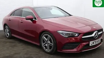 Used Mercedes CLA180 AMG Line Premium Plus 136 HP (100 kW) 2020 Red Coupe