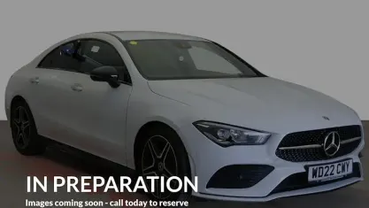 Used Mercedes CLA180 AMG line 136 HP (100 kW) 2022 White Coupe
