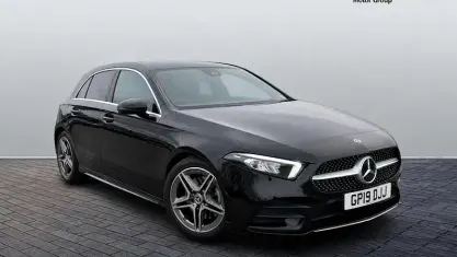 Used Mercedes A180 AMG line 116 HP (85 kW) 2021 Black Hatchback