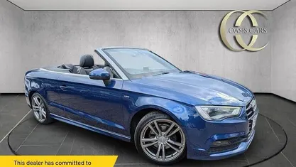 Used Audi A3 Cabriolet S-Line 150 HP (110 kW) 2015 Blue Cabriolet