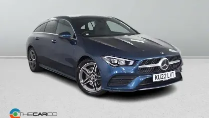 Used Mercedes CLA200 AMG line 163 HP (119 kW) 2022 Blue Coupe