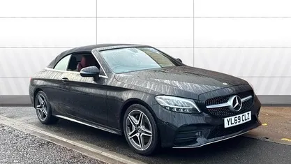 Used Mercedes C300 AMG line 245 HP (180 kW) 2020 Black Cabriolet