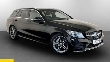 Black Used 2021 Mercedes C300e AMG line Estate | £14,995 (Fair price)