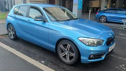 Used BMW 118 Sport Line 136 HP (100 kW) 2017 Blue Hatchback