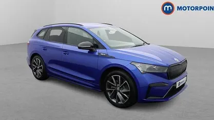 Blue Used 2023 Skoda Enyaq iV SportlinePlus SUV | £27,399 (Fair price)