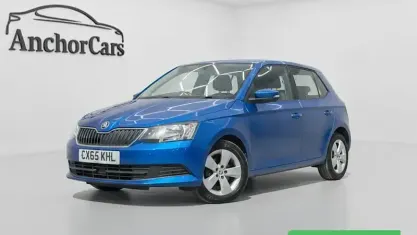 Used Skoda Fabia SE 75 HP (55 kW) 2015 Blue Hatchback