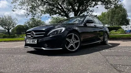 Used Mercedes C220 AMG line 170 HP (125 kW) 2015 Black Sedan
