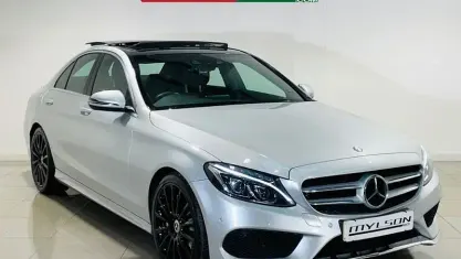 Used Mercedes C250 AMG line 204 HP (150 kW) 2016 Silver Sedan