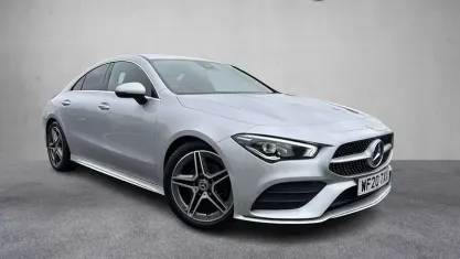 Used Mercedes CLA180 AMG line 136 HP (100 kW) 2020 Silver Coupe