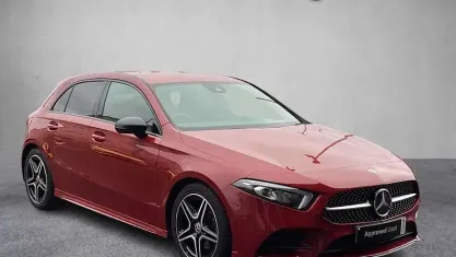 Used Mercedes A180 AMG line 136 HP (100 kW) 2022 Red Hatchback