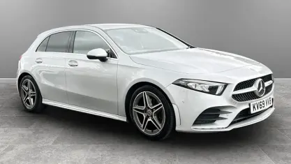 Used Mercedes A200 AMG line 163 HP (119 kW) 2019 Silver Hatchback