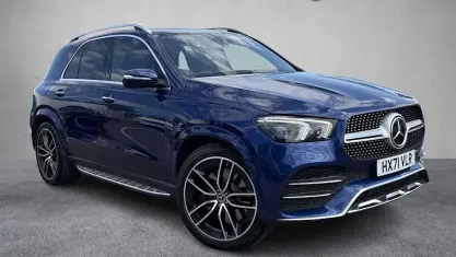 Used Mercedes GLE450 AMG AMG line 367 HP (269 kW) 2021 Blue SUV