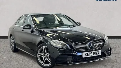 Used Mercedes C200 AMG line 184 HP (135 kW) 2019 Black Sedan