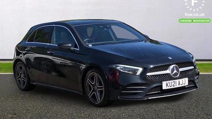 Usado Mercedes A200 AMG Line Premium Plus 163 HP (119 kW) 2021 Preto Citadino