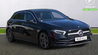Used Mercedes A200 AMG Line Premium Plus 163 HP (119 kW) 2021 Black Hatchback