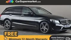 Black Used 2018 Mercedes C250 AMG Line Premium Plus Estate | £19,497 (Fair price)
