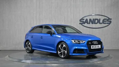 Used Audi S3 Sportback Black Edition 300 HP (220 kW) 2019 Blue Hatchback