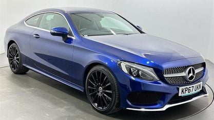 Begagnad Mercedes C200 AMG line 184 HK (135 kW) 2017 Blå Sportkupé