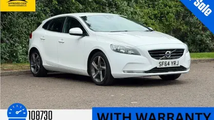 Used Volvo V40 R-Design 114 HP (83 kW) 2014 White Hatchback