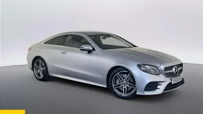 Used Mercedes E350 AMG line 313 HP (230 kW) 2019 Silver Coupe
