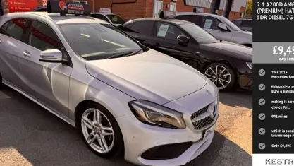 Used Mercedes A200 AMG line 136 HP (100 kW) 2015 Silver Hatchback