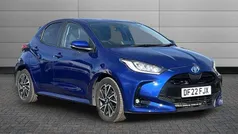 Blue Used 2022 Toyota Yaris Hybrid Design Hatchback | £17,749 (Fair price)