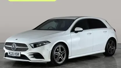 Used Mercedes A200 AMG Line Premium 150 HP (110 kW) 2020 White Hatchback