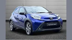 Juniper blue with black Used 2023 Toyota Aygo Hatchback | £12,595 (Fair price)