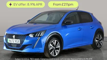 Blue Used 2022 Peugeot e-208 Premium Hatchback | £13,137 (Fair price)