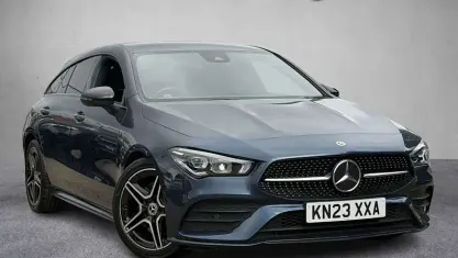 Used Mercedes CLA200 AMG line 163 HP (119 kW) 2023 Blue Coupe