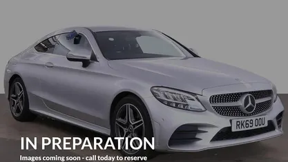 Begagnad Mercedes C200 AMG line 184 HK (135 kW) 2019 Silver Sportkupé