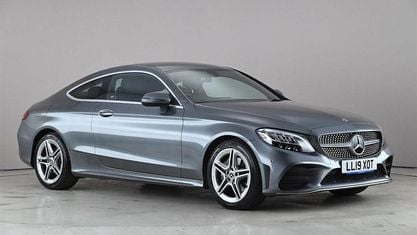 Begagnad Mercedes C200 AMG line 184 HK (135 kW) 2019 Grå Sportkupé