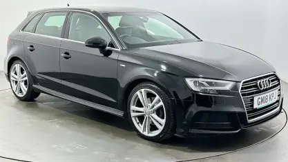 Used Audi A3 Sportback S-Line 150 HP (110 kW) 2018 Black Hatchback