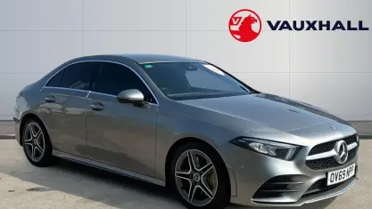 Used Mercedes A250 AMG line 224 HP (164 kW) 2019 Silver Sedan