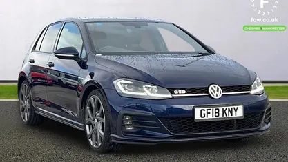 Used VW Golf VII GTD 184 HP (135 kW) 2018 Blue Hatchback