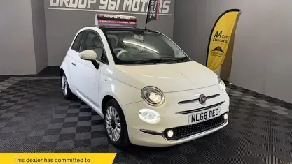 Used Fiat 500 Lounge 69 HP (50 kW) 2016 White Hatchback