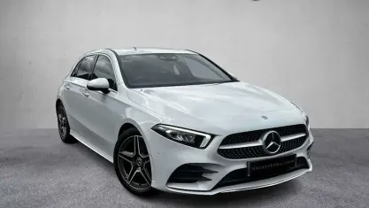 Used Mercedes A180 AMG line 136 HP (100 kW) 2021 White Hatchback