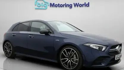 Used Mercedes A35 AMG Premium 306 HP (225 kW) 2022 Blue Hatchback