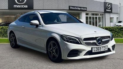 Begagnad Mercedes C200 AMG line 184 HK (135 kW) 2019 Vit Sportkupé