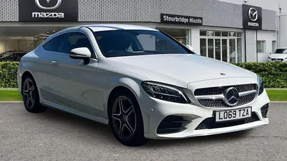 Used Mercedes C200 AMG line 184 HP (135 kW) 2019 White Coupe