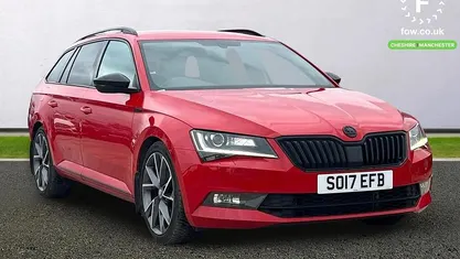 Red Used 2017 Skoda Superb SportLine Estate | £20,299 (Fair price)