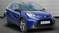 Juniper blue with black Used 2025 Toyota Aygo Hatchback | £14,701 (Fair price)