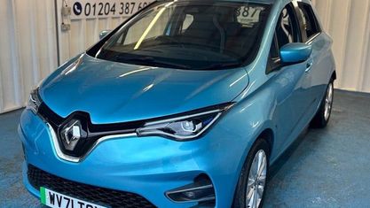 Begagnad Renault Zoe Iconic 80 kW (109 HK) 2021 Blå Halvkombi