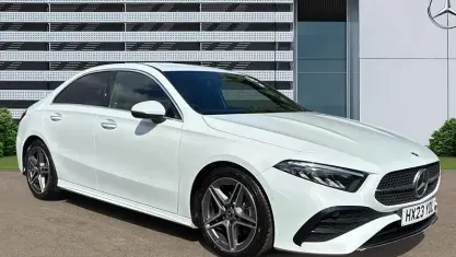 Used Mercedes A180 AMG line 136 HP (100 kW) 2023 White Sedan